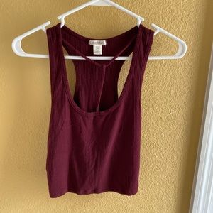 Maroon crop top